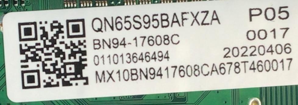 MAIN PARA SMART TV  SAMSUNG OLED 4K RESOLUCION  (3840 X 2160)  / NUMERO DE PARTE BN94-17608C / BN41-03015A / BN97-19720B / BN9417608C / 17608C / NUMERO DE PANEL CY-AB065FLLV1H / MODELO QN65S95BA FXZA  FA01 - Imagen 2